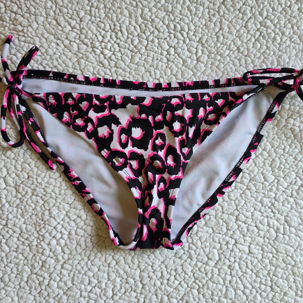 Leopard Print Bikini Bottom with Side Ties